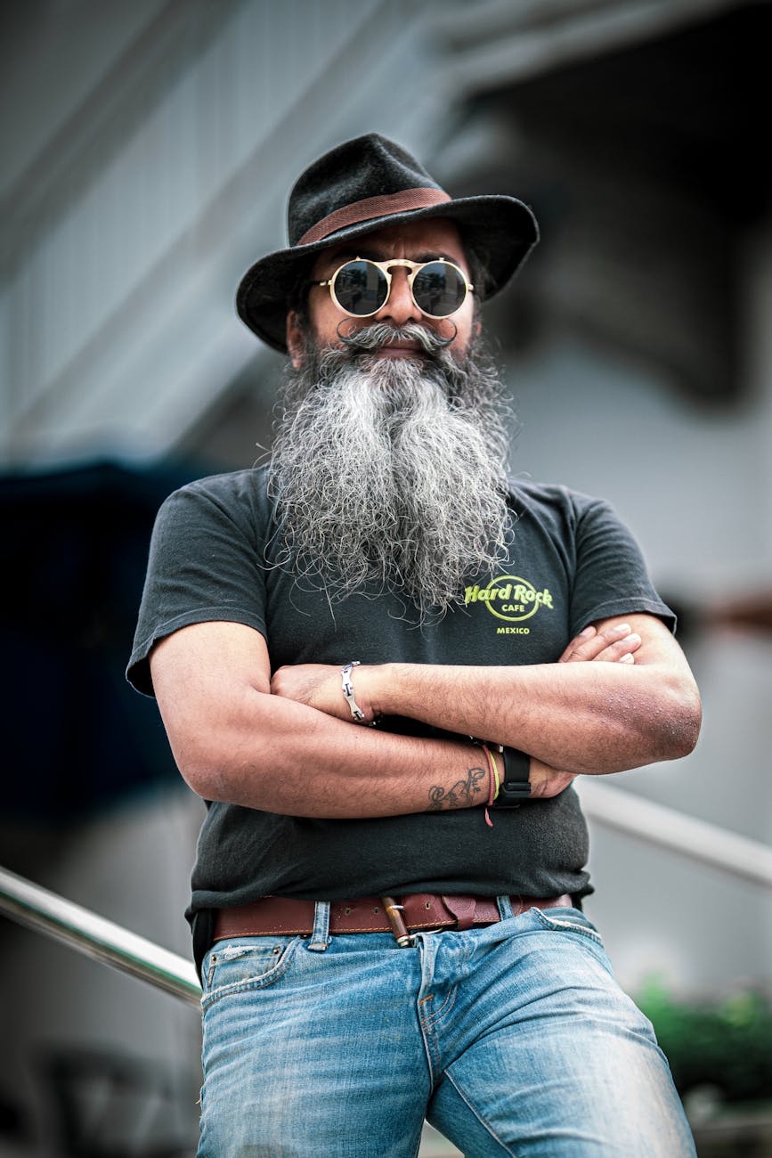 man wearing a fedora